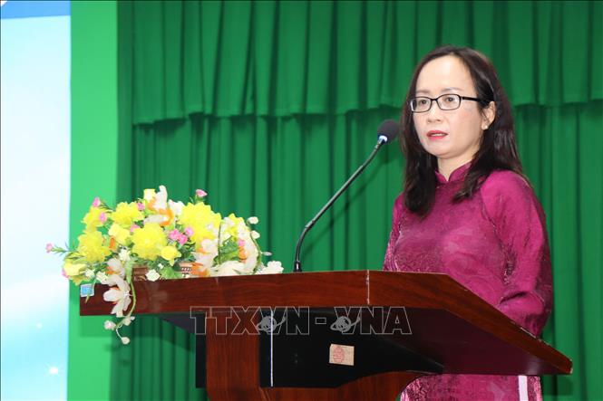 Bà Nguyễn Thị Hồng Hạnh, Phó Giám đốc Sở Nội vụ thành phố Cần Thơ thông tin về phương hướng nhiệm vụ trọng tâm của ngành nội vụ trong năm 2026. Ảnh: Thu Hiền – TTXVN