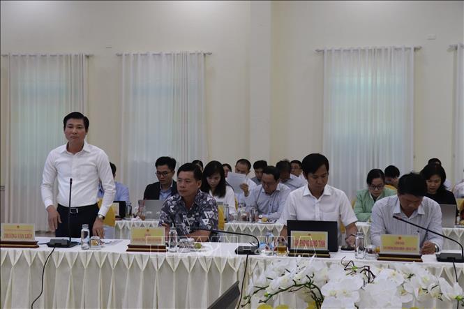 Ông Trương Văn Liếp, Giám đốc Sở Tài chính tỉnh Tây Ninh, phát biểu tại Hội thảo. Ảnh: Thanh Bình -TTXVN