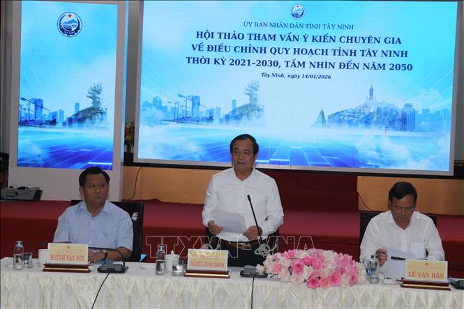 Ông Nguyễn Hồng Thanh, Phó Chủ tịch UBND tỉnh Tây Ninh, phát biểu tại Hội thảo. Ảnh: Thanh Bình -TTXVN