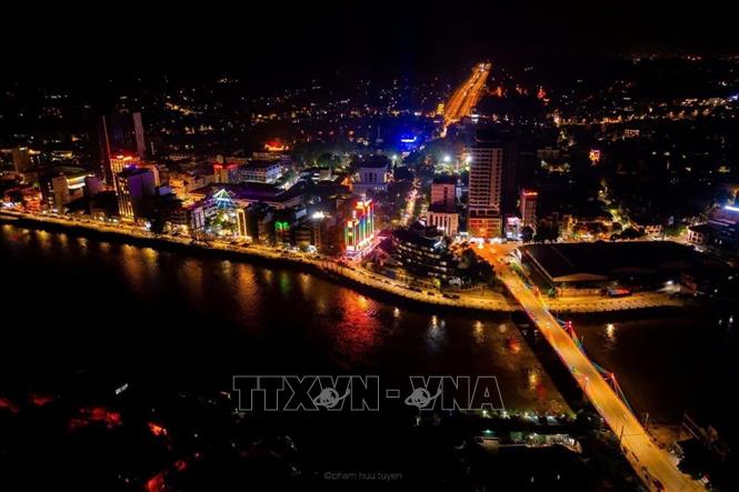 Một góc phố của phường Thục Phán, tỉnh Cao Bằng. Ảnh: TTXVN phát