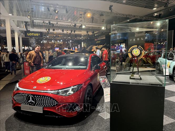 Mercedes-Benz CLA - chiếc xe được bình chọn là “Xe của năm 2026”. Ảnh : Hương Giang - PV TTXVN tại Bỉ