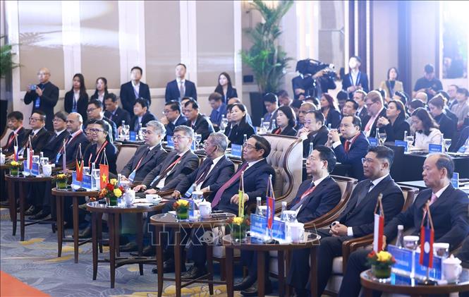 Thủ tướng Phạm Minh Chính dự Lễ khai mạc Hội nghị Bộ trưởng Số ASEAN (ADGMIN) lần thứ 6. Ảnh: Dương Giang -TTXVN