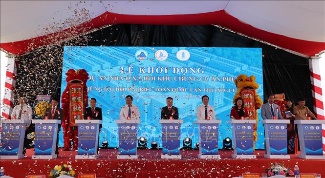 Lễ khởi động dự án nhà ở xã hội khu dân cư An Phú tại phường Quảng Phú, thành phố Đà Nẵng. Ảnh: Trần Tĩnh - TTXVN