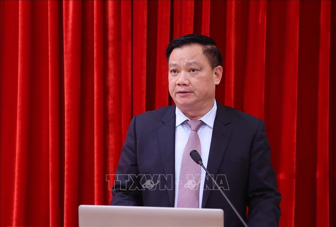 Bí thư Tỉnh ủy Nghệ An Nguyễn Khắc Thận phát biểu. Ảnh: Văn Điệp – TTXVN