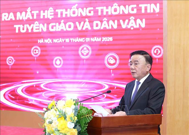 Thường trực Ban Bí thư Trần Cẩm Tú phát biểu. Ảnh: Phương Hoa - TTXVN