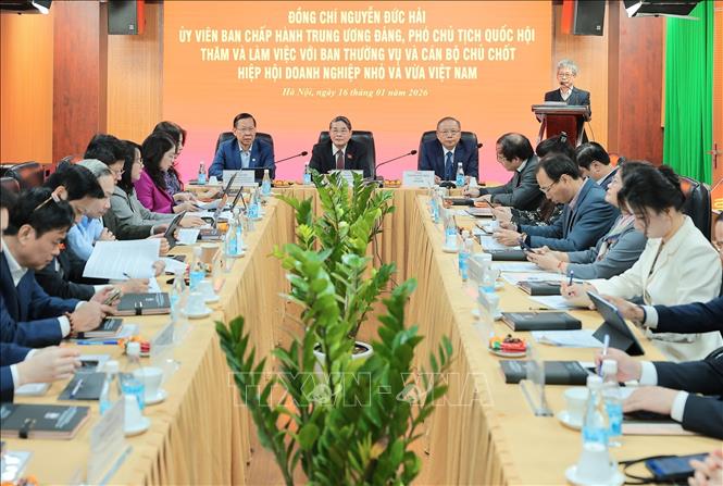 Quang cảnh buổi làm việc. Ảnh: Lê Đông - TTXVN