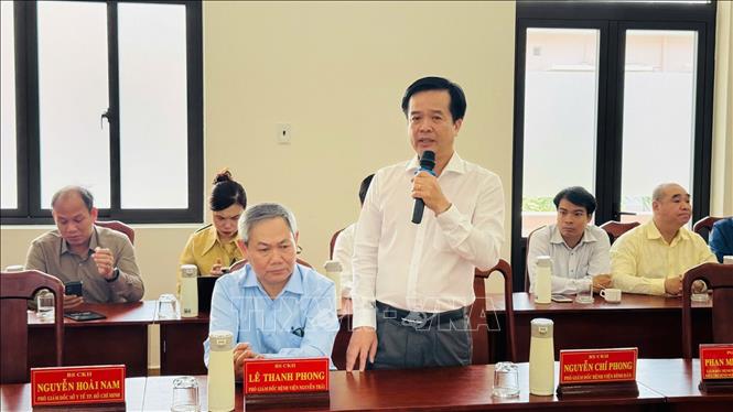 Các đại biểu phát biểu tham luận tại hội nghị. Ảnh: Hoàng Nhị - TTXVN