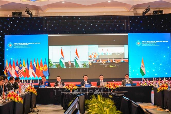 Hội nghị Bộ trưởng Số ASEAN lần thứ 6 với Ấn Độ. Ảnh: Khánh Hoà - TTXVN