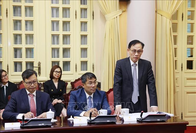 Bí thư Trung ương Đảng, Bộ trưởng Bộ Ngoại giao Lê Hoài Trung phát biểu. Ảnh: Lâm Khánh - TTXVN