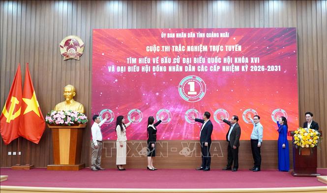 Nghi thức phát động cuộc thi. Ảnh: Lê Phước Ngọc - TTXVN
