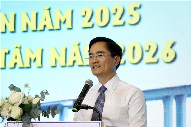 Giám đốc Sở Xây dựng Thành phố Hồ Chí Minh Trần Quang Lâm phát biểu tại Hội nghị. Ảnh: Tiến Lực - TTXVN