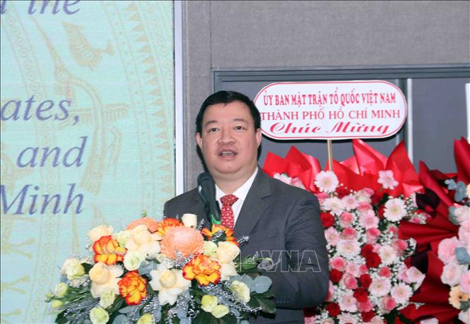 Ông Nguyễn Ngọc Hùng, Phó Chủ tịch Liên hiệp các tổ chức hữu nghị Việt Nam (VUFO) phát biểu tại buổi gặp mặt. Ảnh: Xuân Khu-TTXVN