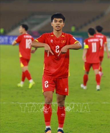 Lê Phát ghi bàn mở tỷ số cho U23 Việt Nam. Ảnh: Nguồn AFC/TTXVN phát