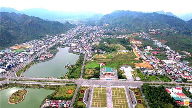 Một góc trung tâm tỉnh Lai Châu. Ảnh: Việt Dũng – TTXVN