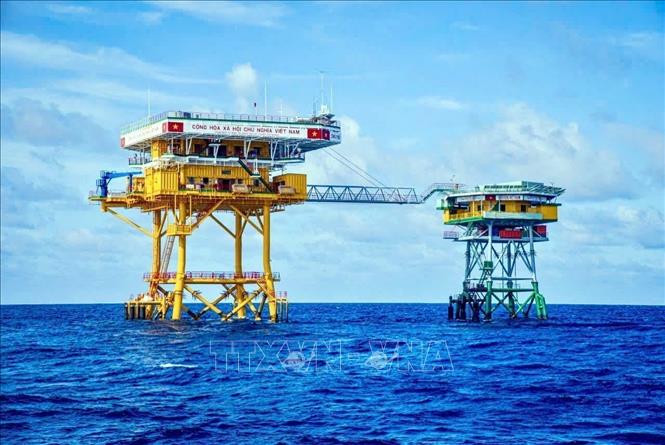 Nhà giàn DK1/19. Ảnh: TTXVN phát 