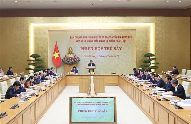 Thủ tướng Phạm Minh Chính chủ trì phiên họp. Ảnh: Dương Giang-TTXVN 
