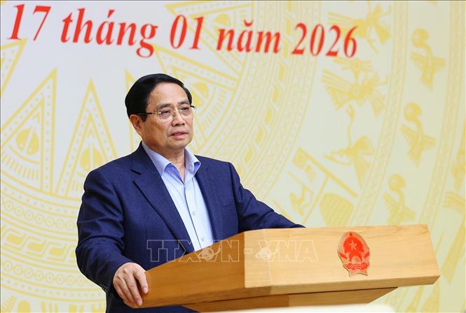 Thủ tướng Phạm Minh Chính kết luận phiên họp. Ảnh: Dương Giang-TTXVN 
