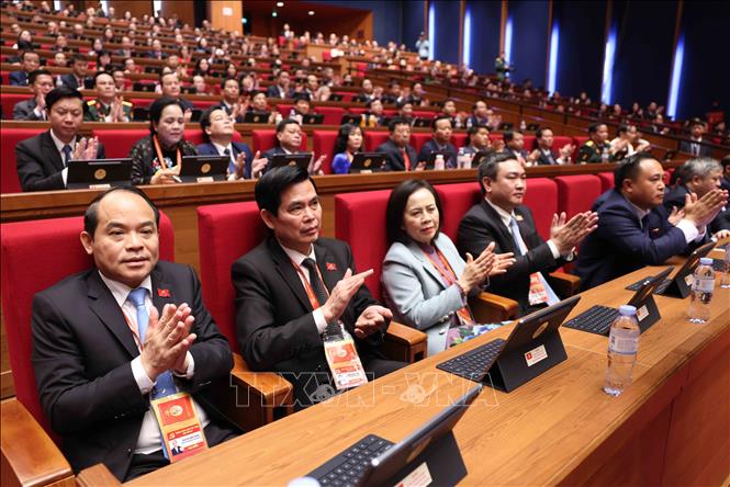 Các đại biểu dự phiên họp trù bị Đại hội XIV của Đảng. Ảnh: TTXVN
