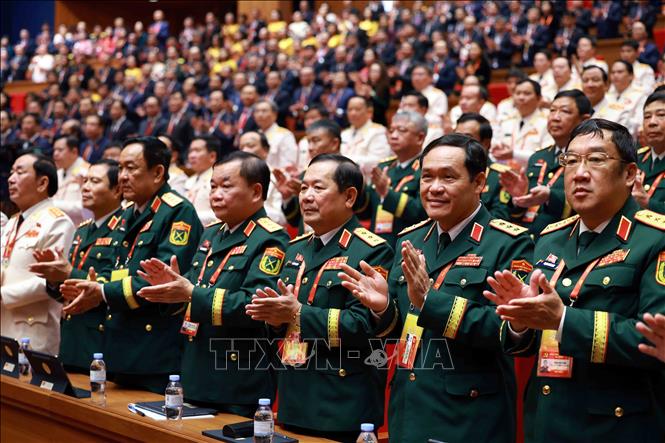 Đại biểu Quân đội tham dự Đại hội. Ảnh: TTXVN