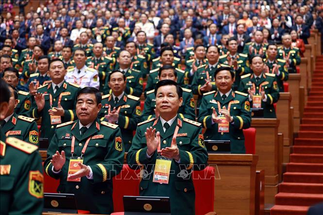 Đại biểu Quân đội tham dự Đại hội. Ảnh: TTXVN