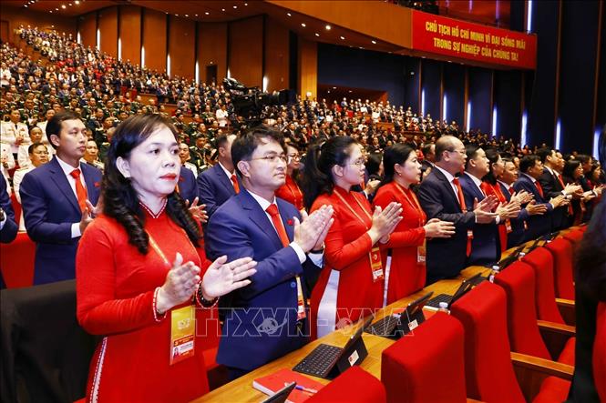 Đại biểu dự phiên họp trù bị Đại hội XIV của Đảng. Ảnh: TTXVN