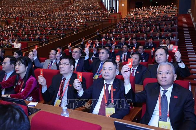 Đại biểu dự phiên họp trù bị Đại hội XIV của Đảng. Ảnh: TTXVN