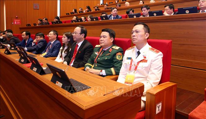 Đoàn đại biểu Đảng bộ tỉnh Thanh Hoá tham dự phiên họp trù bị Đại hội Đảng toàn quốc lần thứ XIV. Ảnh: TTXVN