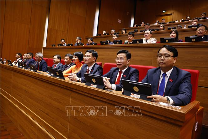 Đoàn đại biểu Đảng bộ tỉnh Lâm Đồng dự phiên họp trù bị Đại hội XIV của Đảng. Ảnh: TTXVN