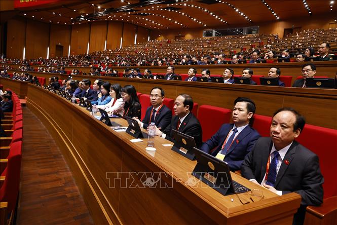 Đoàn đại biểu Đảng bộ Đà Nẵng tham dự phiên họp trù bị Đại hội Đảng toàn quốc lần thứ XIV. Ảnh: TTXVN