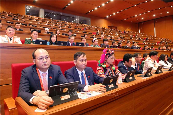 Các đại biểu dự phiên họp trù bị Đại hội Đảng toàn quốc lần thứ XIV. Ảnh: TTXVN