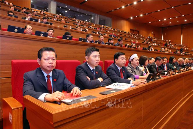 Các đại biểu dự phiên họp trù bị Đại hội Đảng toàn quốc lần thứ XIV. Ảnh: TTXVN