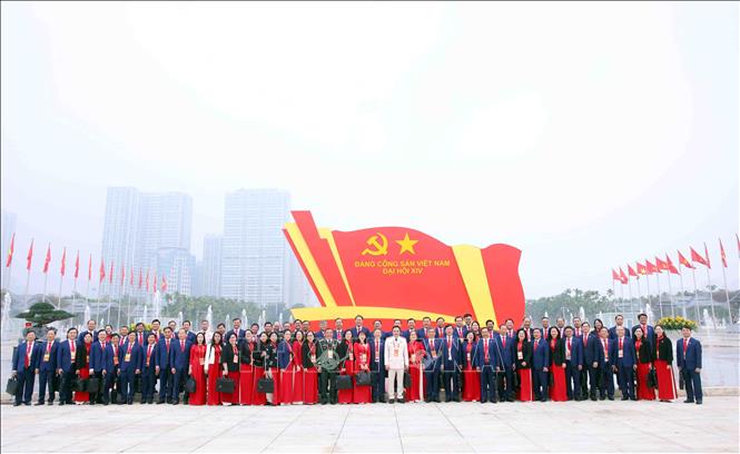 Đoàn đại biểu Đảng bộ Thành phố Hồ Chí Minh tham dự phiên họp trù bị Đại hội XIV của Đảng. Ảnh: TTXVN