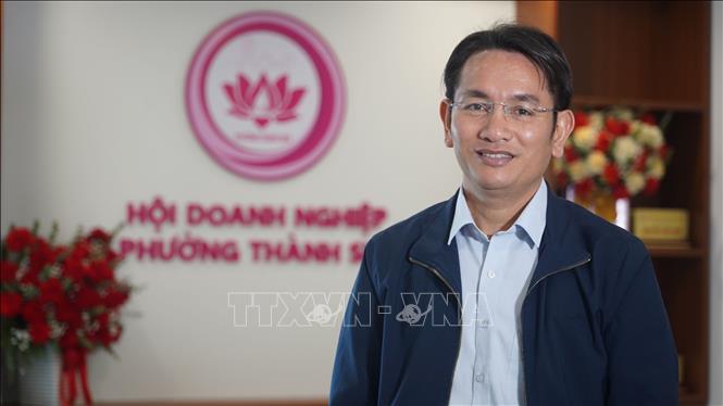 Ông Nguyễn Văn Hiếu, Chủ tịch Hiệp hội Doanh nghiệp phường Thành Sen (tỉnh Hà Tĩnh), mong muốn Đảng, Chính phủ tiếp tục có những chính sách phát triển kinh tế tư nhân. Ảnh: Hữu Quyết - TTXVN