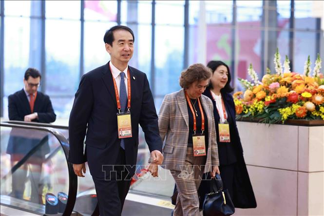 Các đại biểu quốc tế đến dự phiên khai mạc Đại hội XIV của Đảng. Ảnh: TTXVN