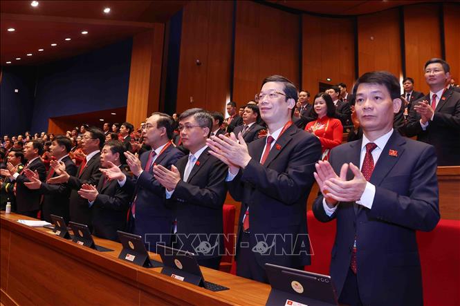 Các đại biểu tham dự phiên khai mạc Đại hội XIV của Đảng. Ảnh: TTXVN