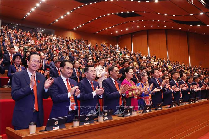 Các đại biểu tham dự phiên khai mạc Đại hội XIV của Đảng. Ảnh: TTXVN