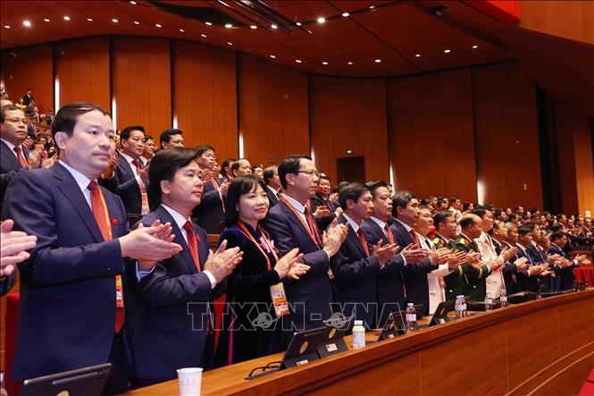 Các đại biểu tham dự phiên khai mạc Đại hội XIV của Đảng. Ảnh: TTXVN