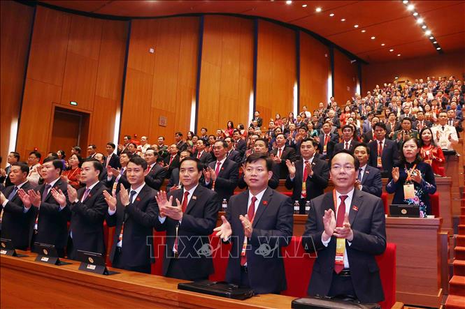 Các đại biểu tham dự phiên khai mạc Đại hội XIV của Đảng. Ảnh: TTXVN