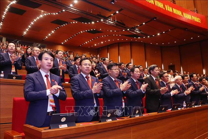 Các đại biểu tham dự phiên khai mạc Đại hội XIV của Đảng. Ảnh: TTXVN