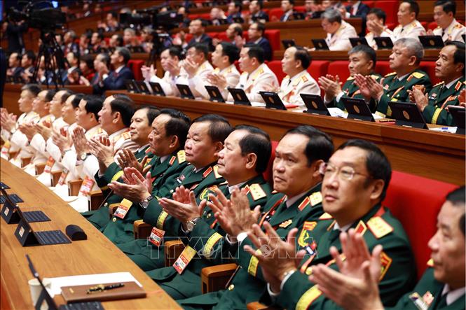 Các đại biểu tham dự phiên khai mạc Đại hội XIV của Đảng. Ảnh: TTXVN