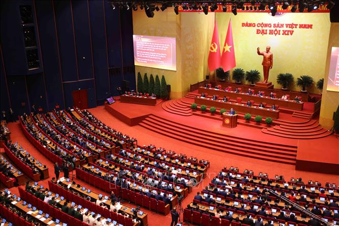 Quang cảnh phiên khai mạc Đại hội XIV của Đảng. Ảnh: TTXVN
