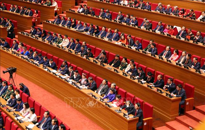 Quang cảnh phiên khai mạc Đại hội XIV của Đảng. Ảnh: TTXVN