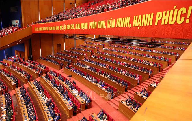 Quang cảnh phiên khai mạc Đại hội XIV của Đảng. Ảnh: TTXVN