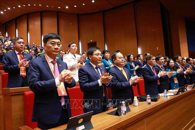 Các đại biểu dự phiên khai mạc Đại hội XIV của Đảng. Ảnh: TTXVN