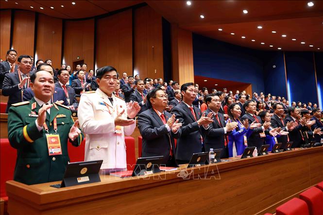 Các đại biểu tham dự phiên khai mạc Đại hội XIV của Đảng. Ảnh: TTXVN