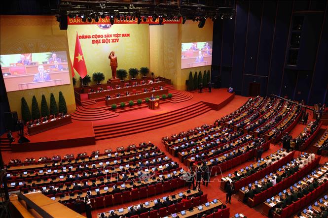 The 14th National Congress of the Communist Party of Vietnam officially opens in Hanoi on January 20 morning. Photo: VNA 