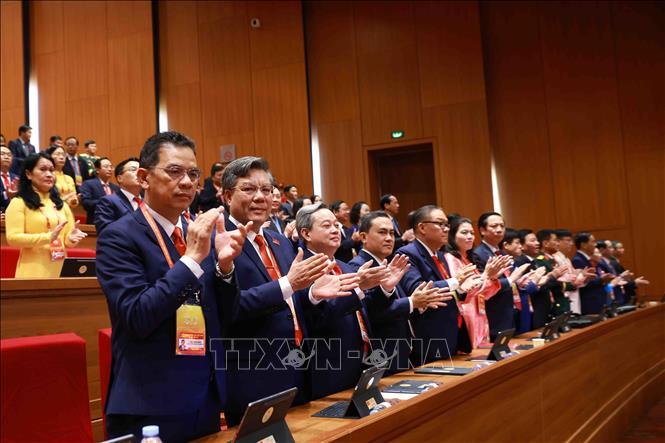 Các đại biểu tham dự phiên khai mạc Đại hội XIV của Đảng. Ảnh: TTXVN