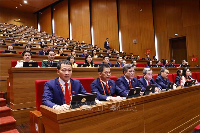 Đoàn đại biểu Đảng bộ tỉnh Đồng Nai tham dự Đại hội XIV của Đảng. Ảnh: TTXVN