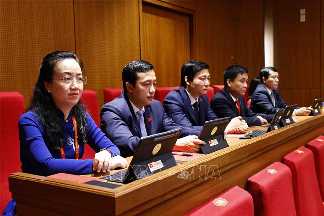 Các đại biểu tham dự phiên khai mạc Đại hội XIV của Đảng. Ảnh: TTXVN