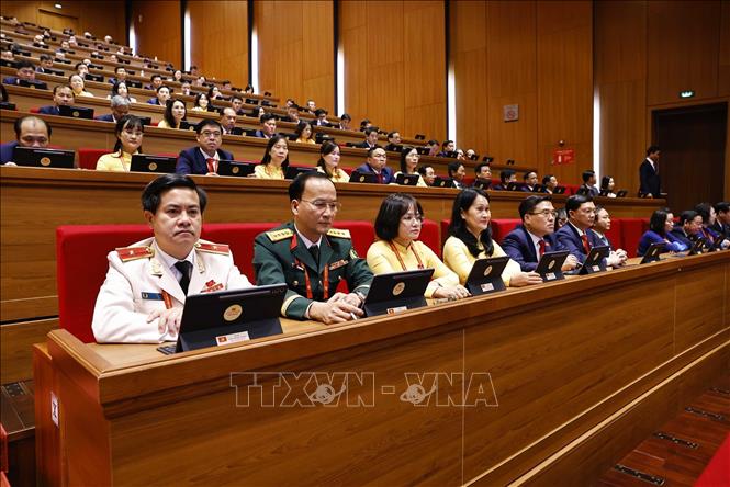 Các đại biểu tham dự phiên khai mạc Đại hội XIV của Đảng. Ảnh: TTXVN